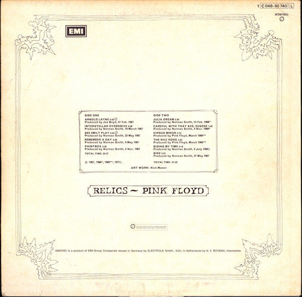 Pink Floyd : Relics (LP, Comp)