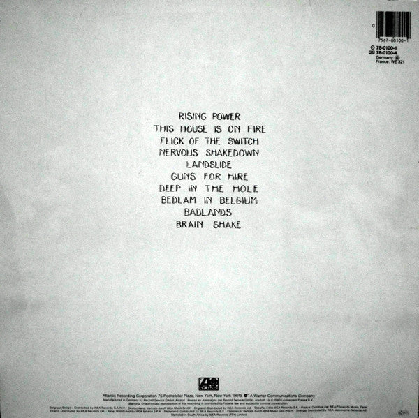 AC/DC : Flick Of The Switch (LP, Album, RP)