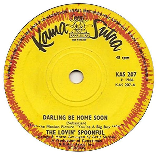 The Lovin' Spoonful : Darling Be Home Soon (7", Single, Sol)