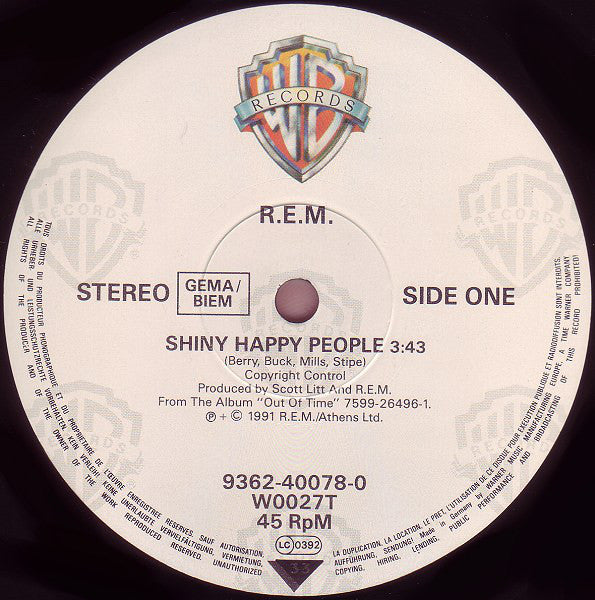 R.E.M. : Shiny Happy People (12", Single)