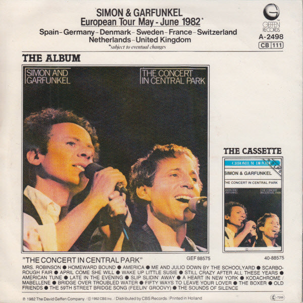 Simon & Garfunkel : Late In The Evening (7", Single)