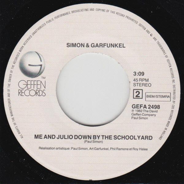 Simon & Garfunkel : Late In The Evening (7", Single)