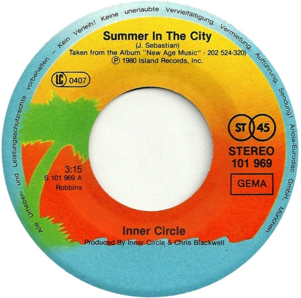 Inner Circle : Summer In The City (7", Single)