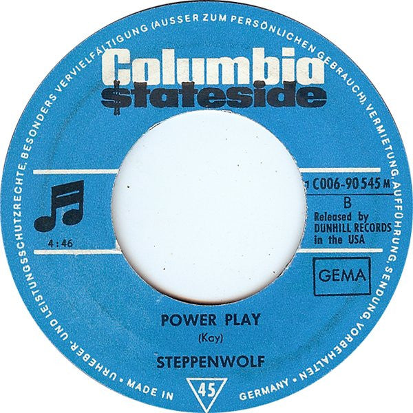 Steppenwolf : Move Over / Power Play (7", Single, Mono)
