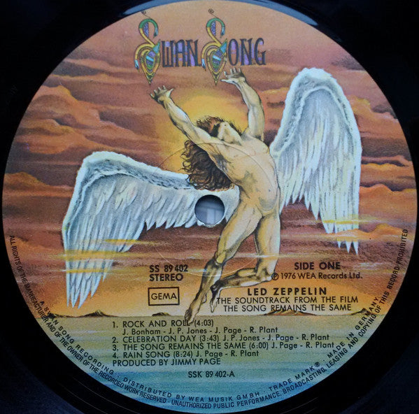 Led Zeppelin : The Soundtrack From The Film The Song Remains The Same (2xLP, Album, US )