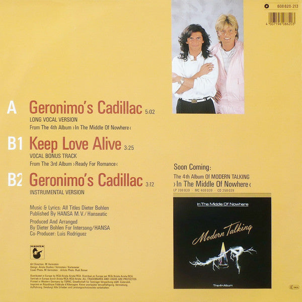 Modern Talking : Geronimo's Cadillac (12", Maxi)