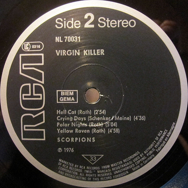 Scorpions : Virgin Killer (LP, Album, RE)