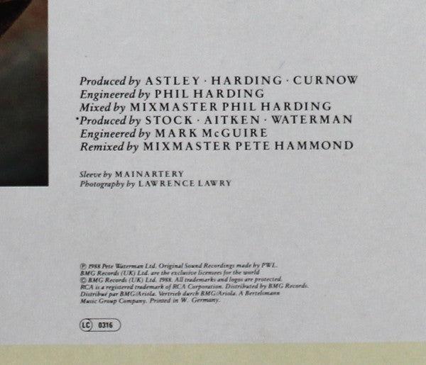 Rick Astley : She Wants To Dance With Me (12", Maxi)