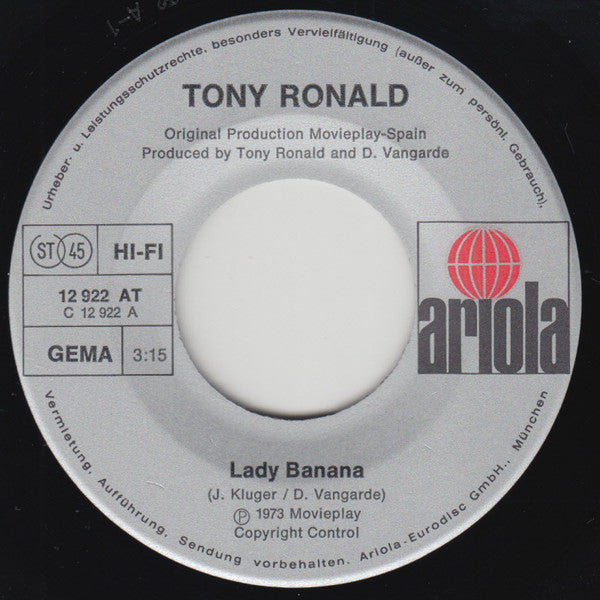 Tony Ronald : Lady Banana (7", Single)