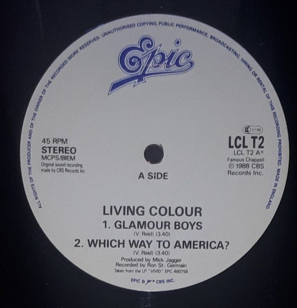 Living Colour : Glamour Boys (12")