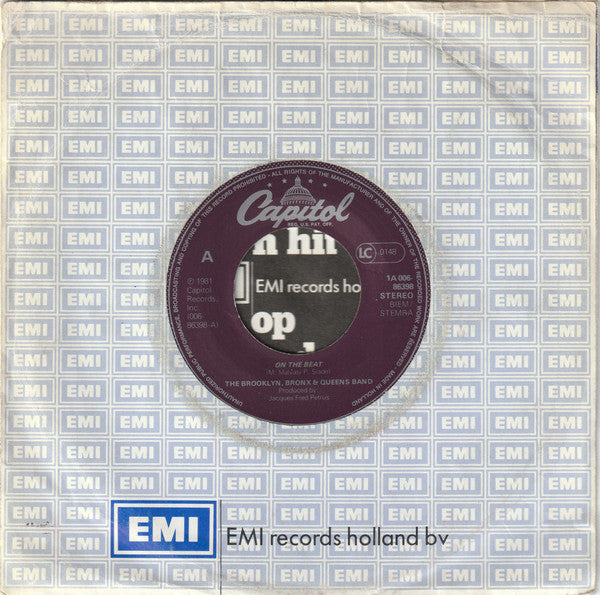 The Brooklyn, Bronx & Queens Band : On The Beat (7", Single)