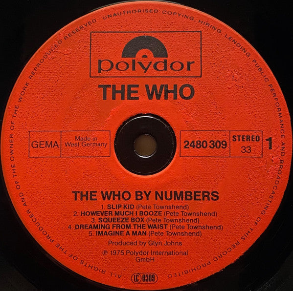 The Who : The Who By Numbers (LP, Album, RE)