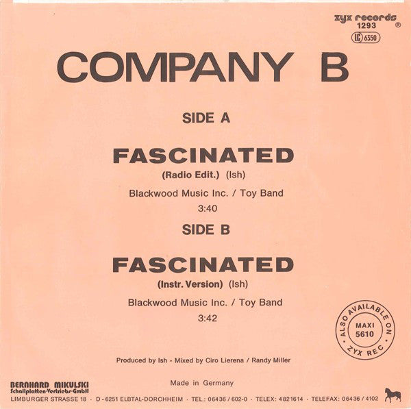 Company B : Fascinated (7", Single)