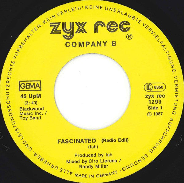Company B : Fascinated (7", Single)