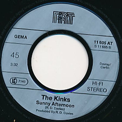 The Kinks : Lola /  Sunny Afternoon  (7", Single, RE, Sil)