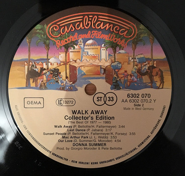 Donna Summer : Walk Away Collector's Edition (The Best Of 1977-1980) (LP, Comp)