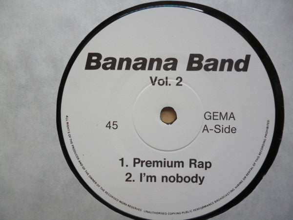 Banana Band (2) : Reggae Lovers / Premium Rap / I'm Nobody (12", Promo, TP)