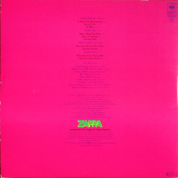 Frank Zappa : Joe's Garage Acts II & III (2xLP, Album, M/Print)