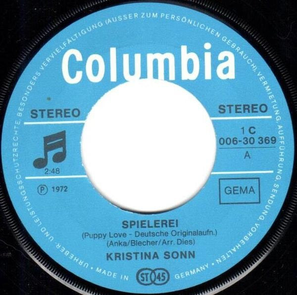 Kristina Sonn : Spielerei (Puppy Love) (7", Single)
