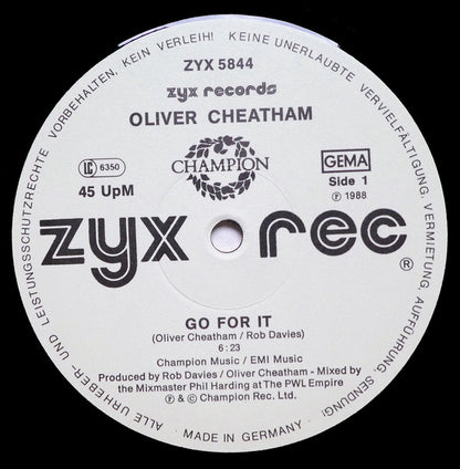 Oliver Cheatham : Go For It (12")