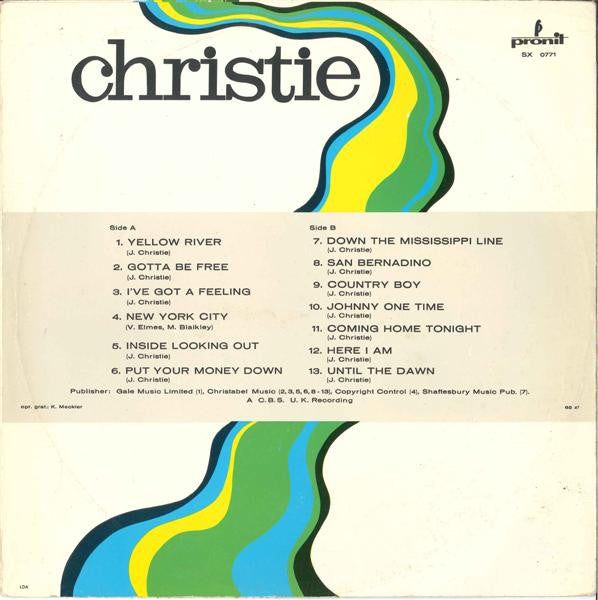 Christie : Christie (LP, Album, Red)