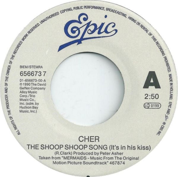 Cher : The Shoop Shoop Song (It's In His Kiss) (7", Single)