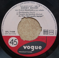Sidney Bechet : Si Tu Vois Ma Mère (7", EP, RE, 3-p)