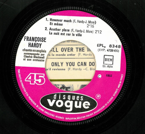 Françoise Hardy : Chante En Anglais (7", EP,  )