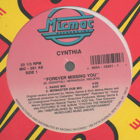 Cynthia - Forever Missing You (12") (Near Mint (NM or M-))