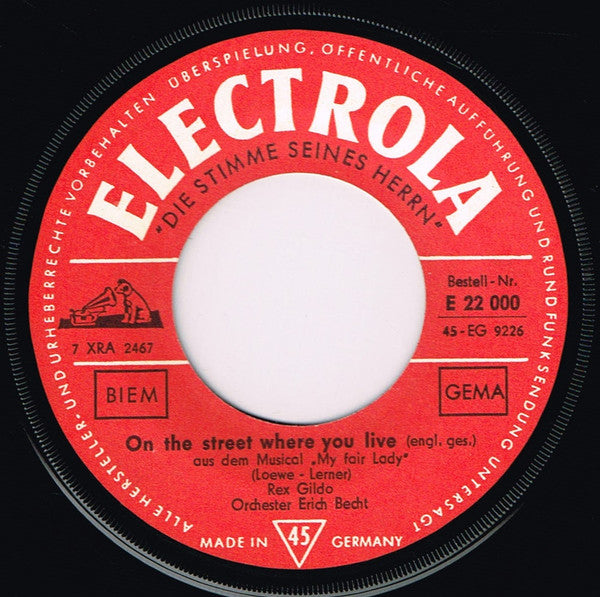Rex Gildo : On The Street Where You Live (7")