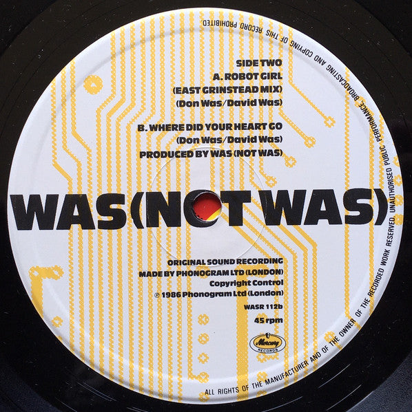Was (Not Was) : Robot Girl (Remix) (12")