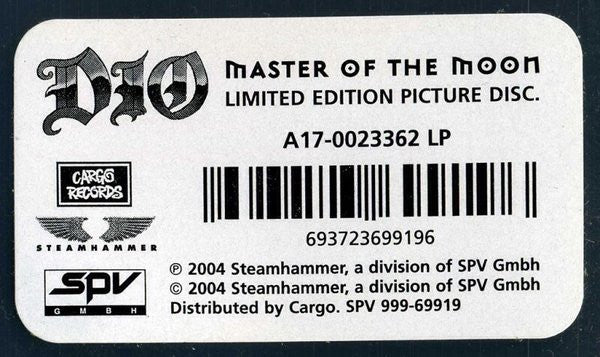 Dio (2) : Master Of The Moon (LP, Album, Ltd, Pic)