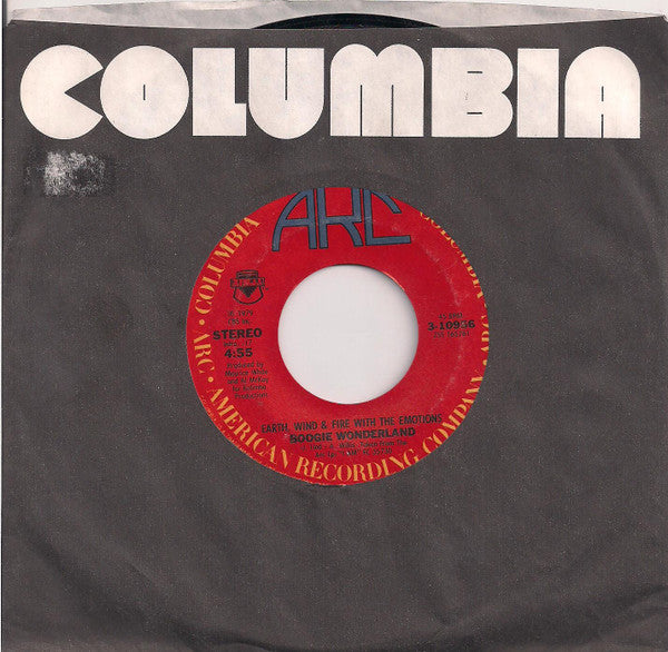 Earth, Wind & Fire With The Emotions : Boogie Wonderland (7", Single, Styrene, Pit)