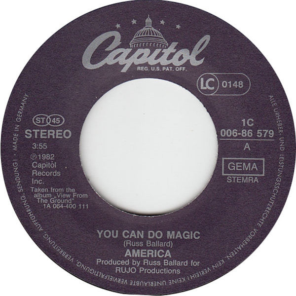 America (2) : You Can Do Magic (7", Single)