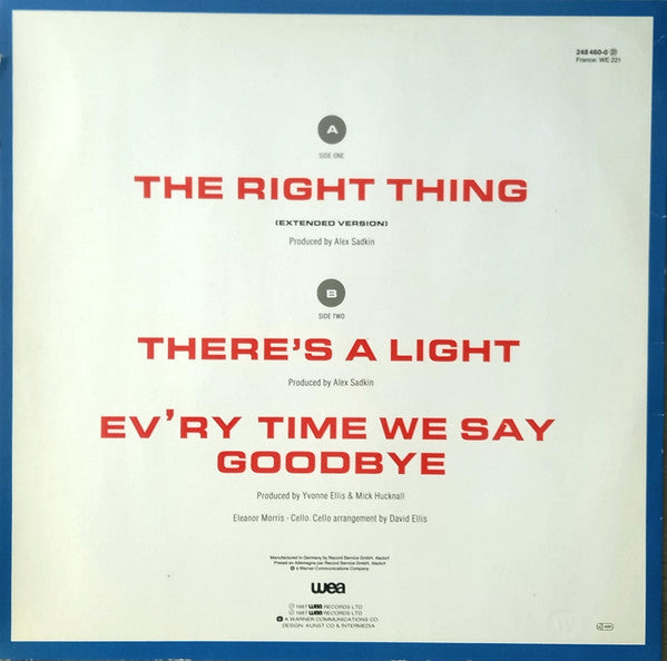 Simply Red : The Right Thing (12", Maxi)