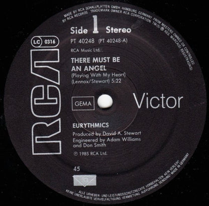 Eurythmics : There Must Be An Angel (Playing With My Heart) (12", Maxi)