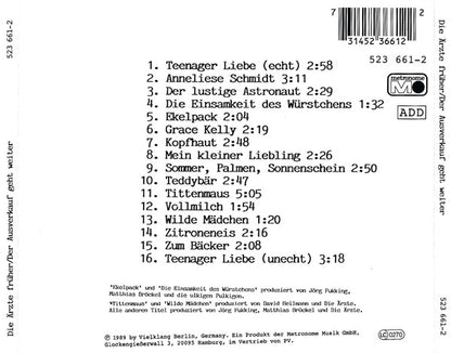 Die Ärzte : Die Ärzte Früher! (1982-'83) Der Ausverkauf* Geht Weiter! (CD, Comp, RE)