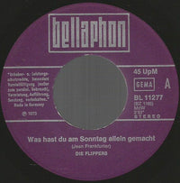 Die Flippers : Was Hast Du Am Sonntag Allein Gemacht (7", Single)