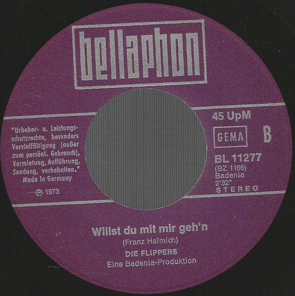 Die Flippers : Was Hast Du Am Sonntag Allein Gemacht (7", Single)