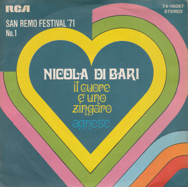 Nicola Di Bari : Il Cuore Ѐ  Uno Zingaro / Agnese (7", Pic)
