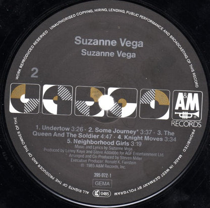 Suzanne Vega : Suzanne Vega (LP, Album, Bla)