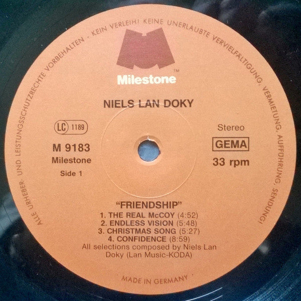Niels Lan Doky : Friendship (LP, Album)