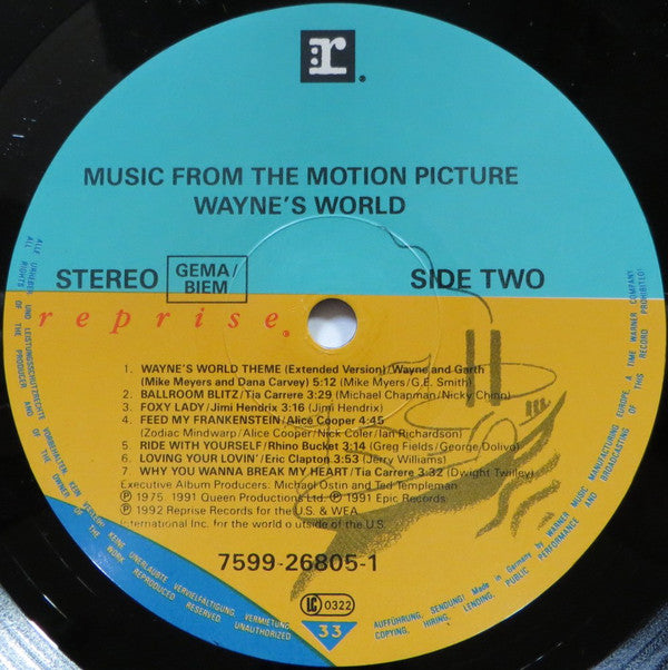 Various : Music From The Motion Picture Wayne's World (LP, Comp)