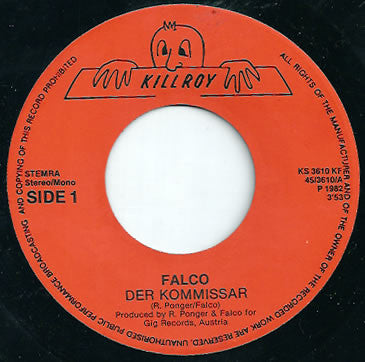 Falco : Der Kommissar / Helden Von Heute (7", Single)