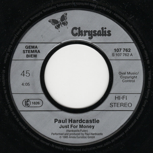 Paul Hardcastle : Just For Money (7", Single)