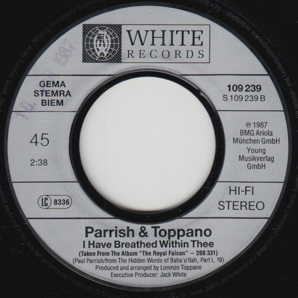 Parrish & Toppano : The Royal Falcon (7", Single)