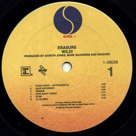 Erasure : Wild! (LP, Album)