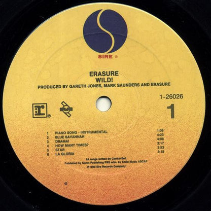 Erasure : Wild! (LP, Album)