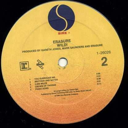 Erasure : Wild! (LP, Album)