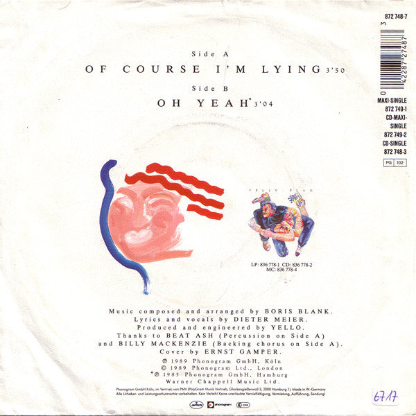 Yello : Of Course I'm Lying (7", Single)